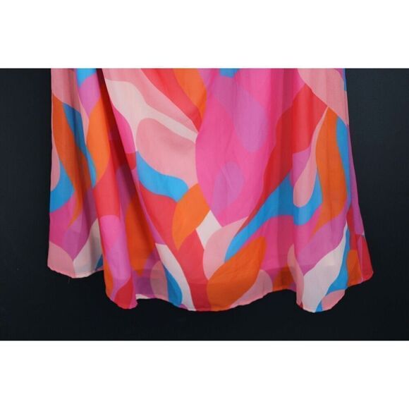 Flying Tomato colorful Ruffle One shoulder Dress size Large NWT - Picture 4 of 8